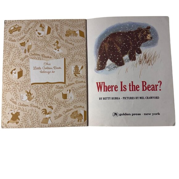 Where Is The Bear? 1st Ed A Betty Hubka Little Golden Book 1967 Golden Press LGB - Picture 2 of 16